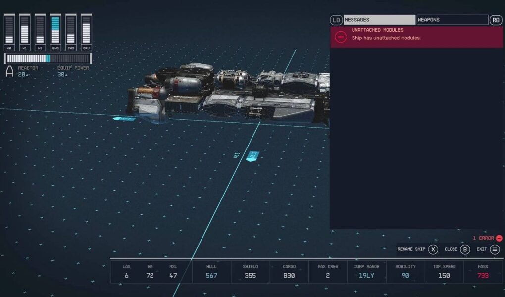 How to fix unattached modules in Starfield